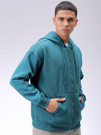 The Indian Garage Co Men Hooded Double Way Front Open Zipper Sweatshirt