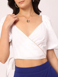 DressBerry Soft Essentials Plunge Neck Wrap Top