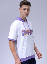 The Indian Garage Co Men Oversized Scooby-Doo Printed Overhead Hooded Sweatshirt