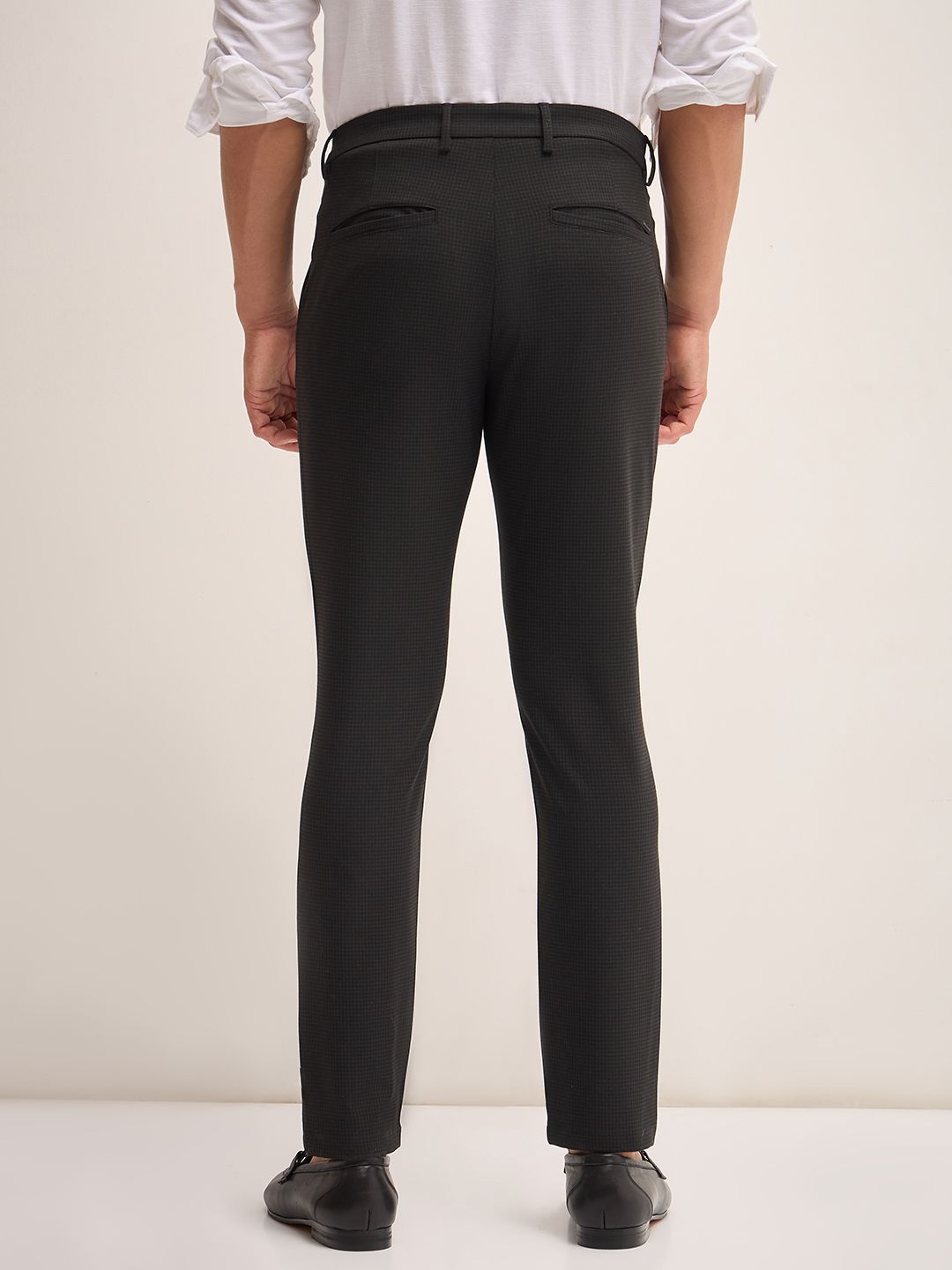 THE BEAR HOUSE Men Slim Fit Chinos Formal Trousers
