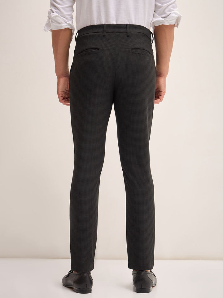 THE BEAR HOUSE Men Slim Fit Chinos Formal Trousers