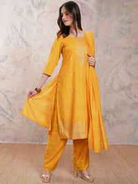 Vishudh Ethnic Motifs Printed Straight Kurta With Trousers & Dupatta