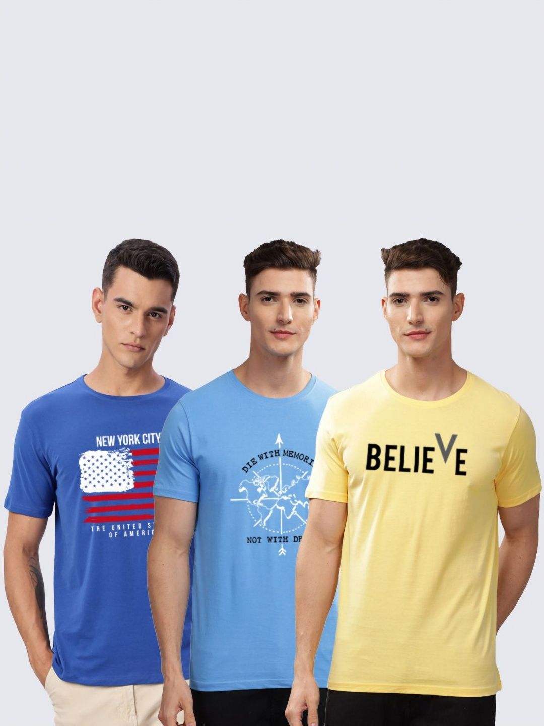 ADRO Lelaki Pek 3 Baju-T Bercetak