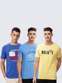 ADRO Lelaki Pek 3 Baju-T Bercetak