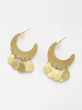 Anouk Gold-Plated Contemporary Half Hoop Earrings