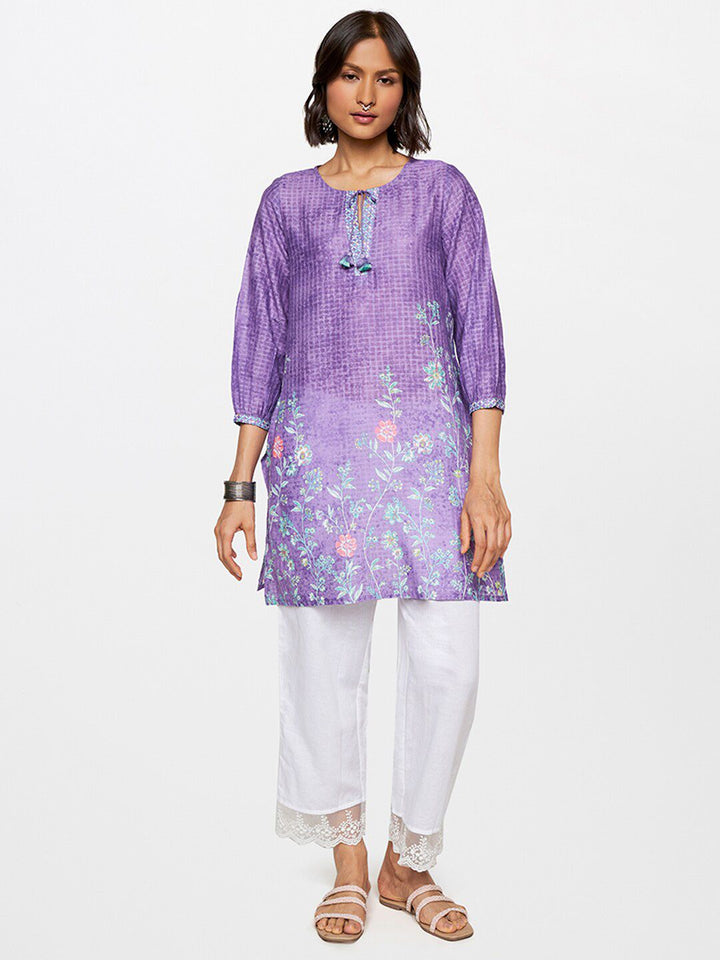 Global Desi Floral Printed Ethnic Tunic