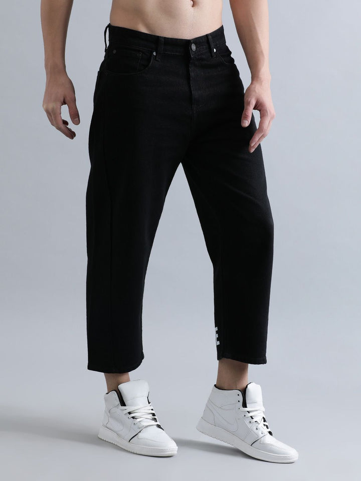 Bene Kleed Men Loose Fit Pure Cotton Printed Cropped Jeans