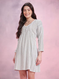 DressBerry Striped A-Line Dress