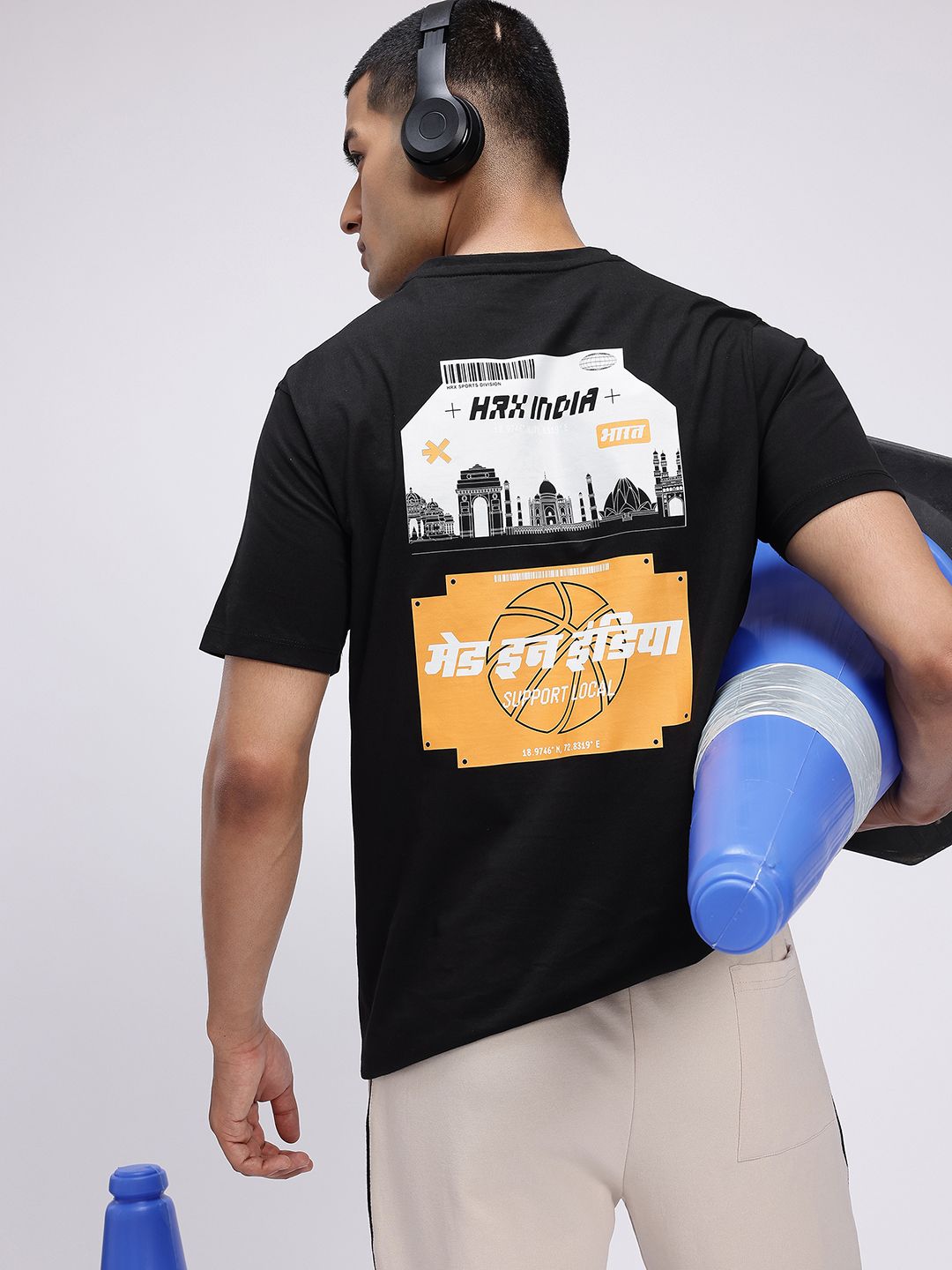 HRX by Hrithik Roshan Men Pure Cotton Printed T-shirt