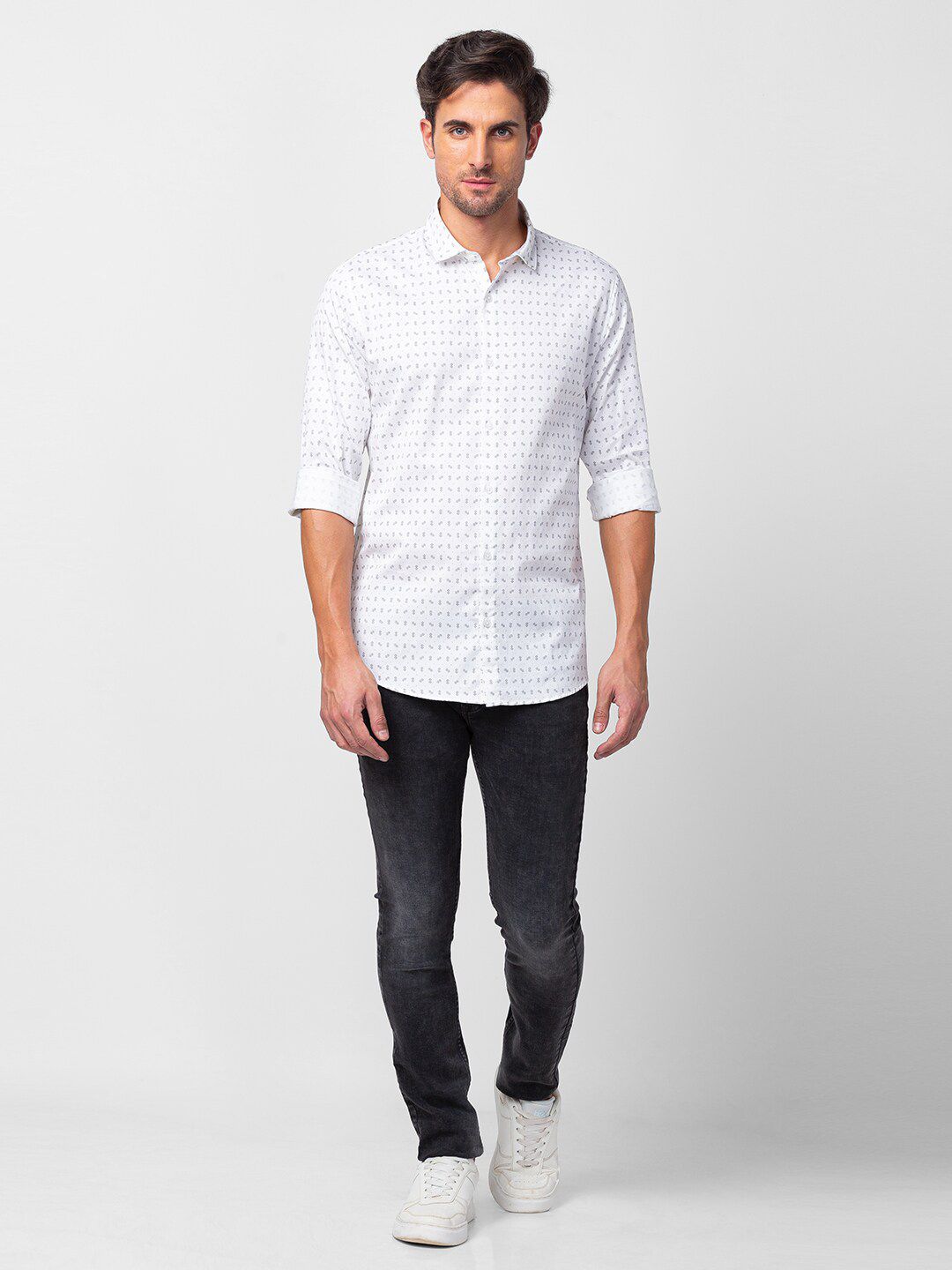 SPYKAR Men Cotton Slim Fit Printed Casual Shirt
