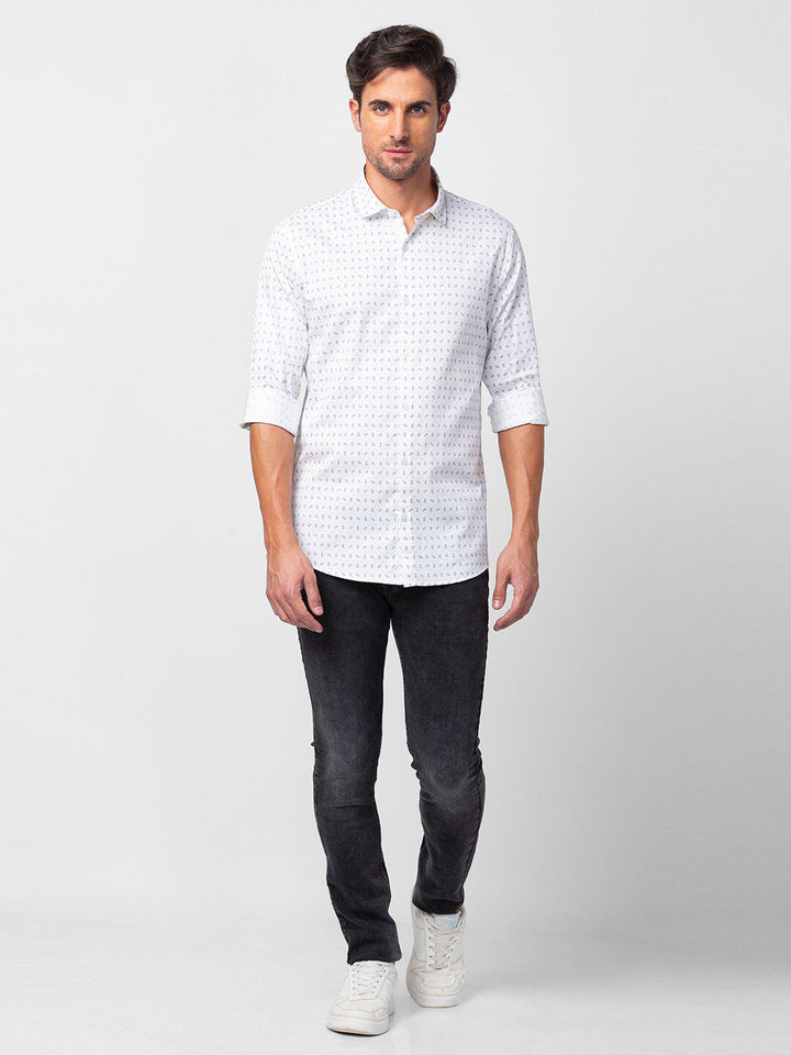 SPYKAR Men Cotton Slim Fit Printed Casual Shirt