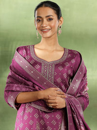 Libas Bandhani Printed Sequinned Kurta with Trousers & Dupatta