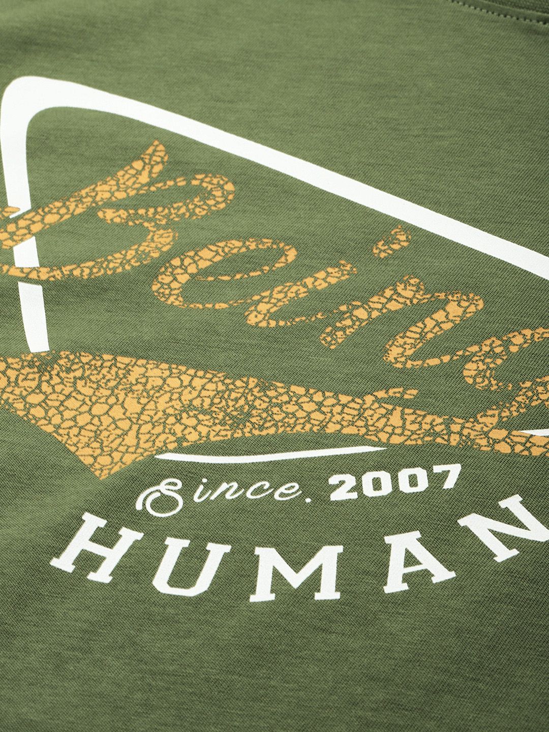 Being Human Brand Logo Printed Pure Cotton Slim Fit T-shirt
