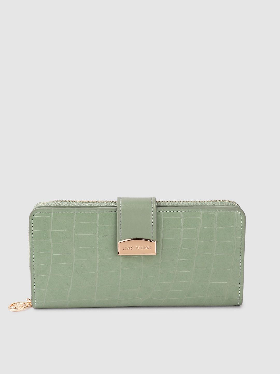 Lino Perros Women Croc Textured Two Fold Wallet