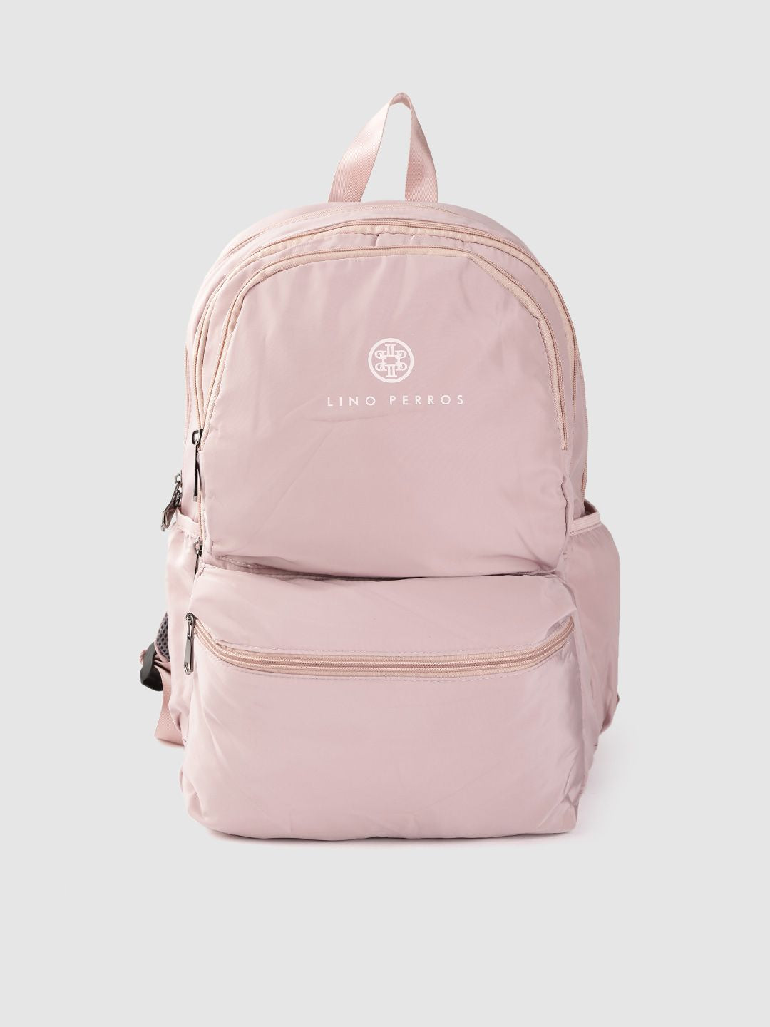 Lino Perros Women Dusty Pink Solid 13 Inch Laptop Backpack