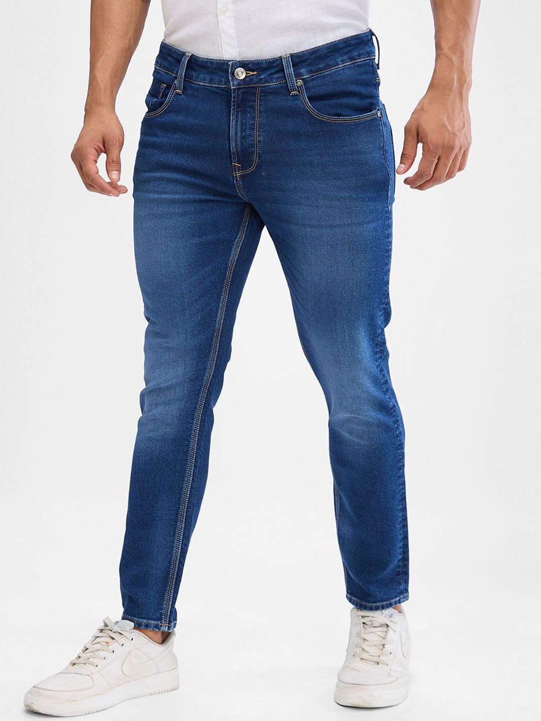 SPYKAR Men Slim Fit Light Fade Clean Look Stretchable Jeans