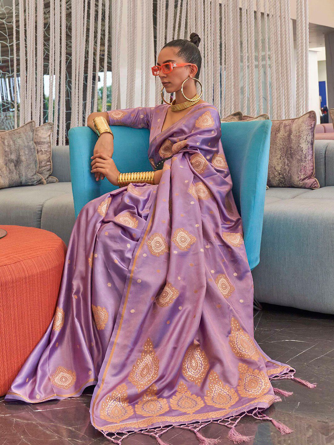Saree mall Woven Design Zari Pure Silk Banarasi Saree