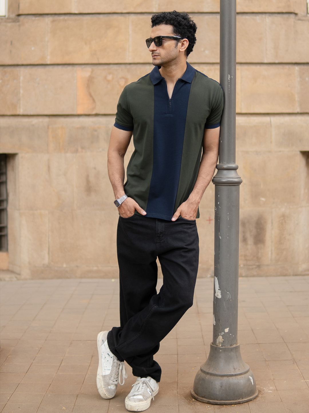 Powerlook Men Panneled Polo Tshirt ss25