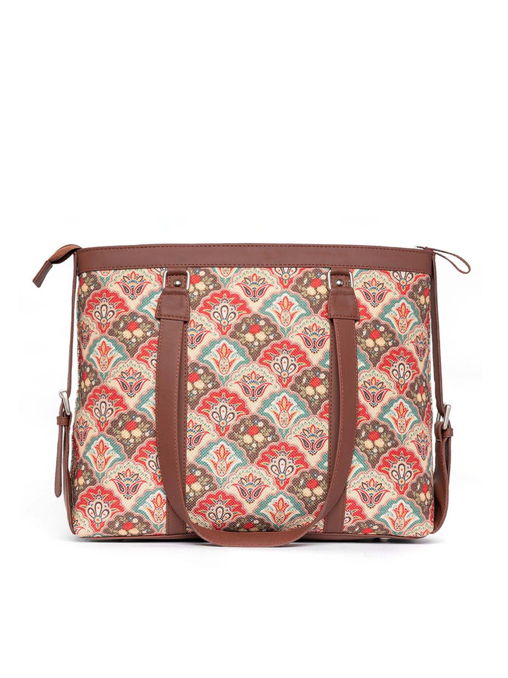ZOUK Women Multicoloured Ethnic Motifs Printed Laptop Bag