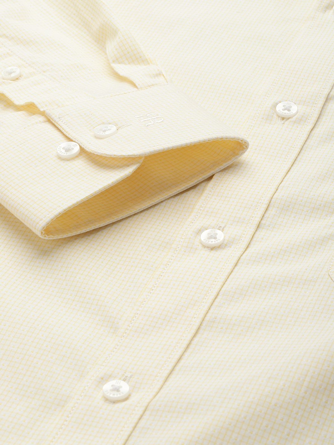 Raymond Slim Fit Opaque Checked Pure Cotton Formal Shirt