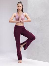 HRX by Hrithik Roshan Women Rapid-Dry Mid-Rise Regular Fit Yoga Tights with Slits