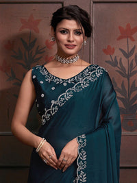 Saree mall Bead & Stones Pure Chiffon Saree