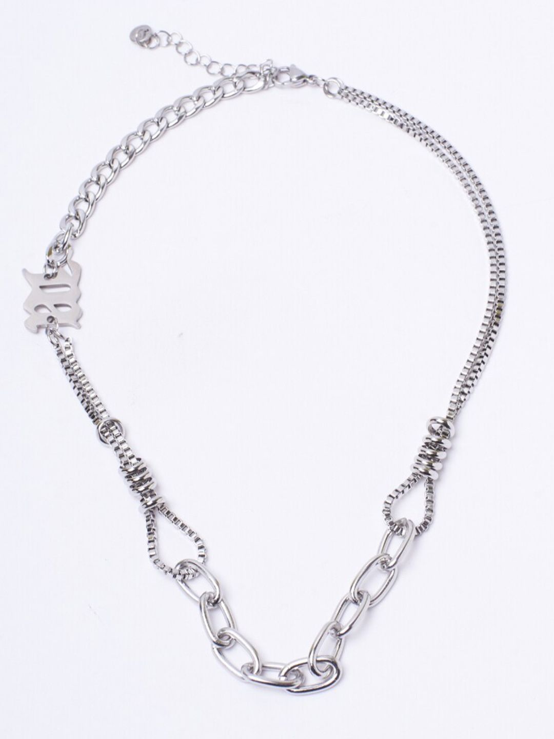 SALTY Men Silver-Plated Stainless Steel Necklace