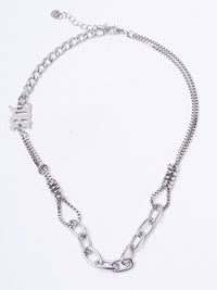 SALTY Men Silver-Plated Stainless Steel Necklace