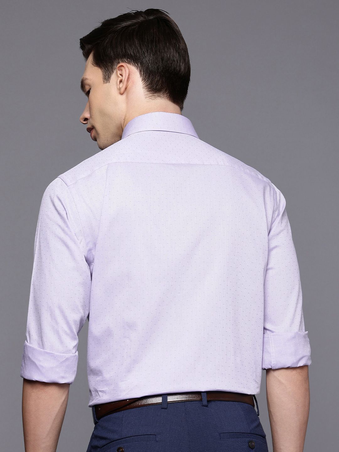 Raymond Slim Fit Textured Pure Cotton Formal Shirt