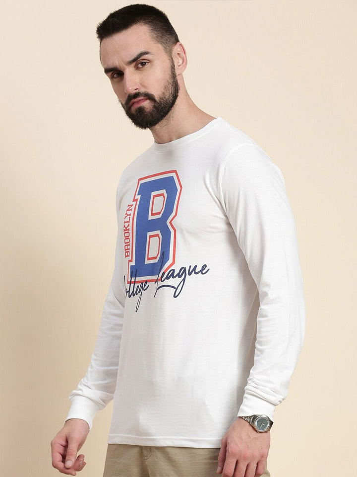 DILLINGER Typography Printed Round Neck Cotton Regular T-shirt
