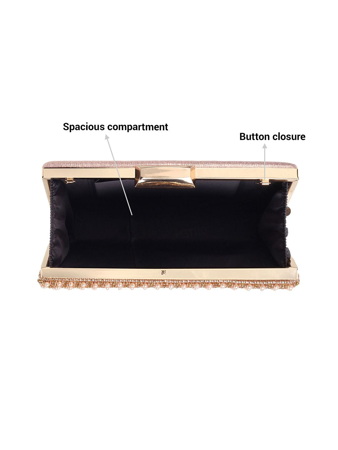 Metro Embellished Box Clutch