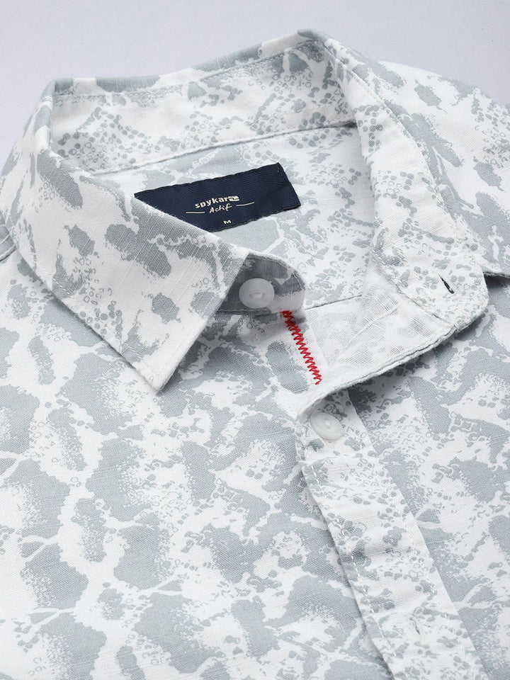 SPYKAR Pure Cotton Printed Slim Fit Casual Shirt