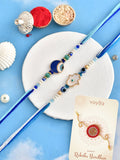 Voylla Pack Of 2 Evil Eye Hamsa Charms Men's Rakhis