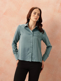 all about you Satin Finish Casual Shirt