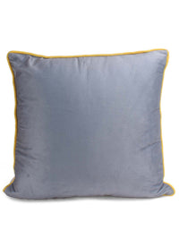 STITCHNEST 5 Pcs Grey & Yellow Velvet Square Cushion Covers