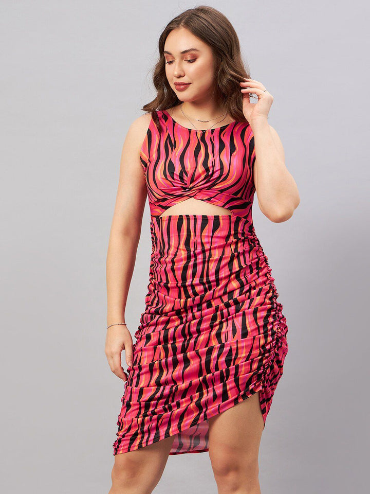 Antheaa Print Bodycon Dress