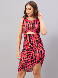 Antheaa Print Bodycon Dress