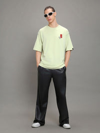Bewakoof Green Charlie Jap Graphic Printed Oversized T-shirt