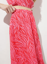 DressBerry The Flowy Flair Printed A-Line Skirt