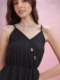 DressBerry Button Detailed Fit & Flare Dress