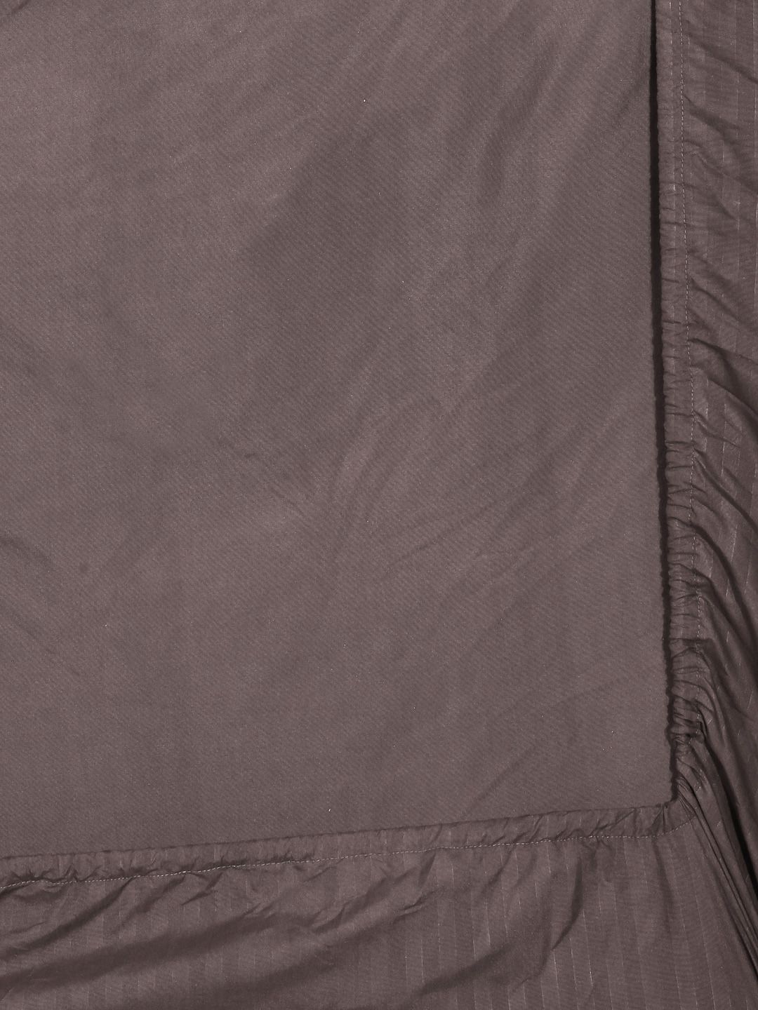 Myntra Elegant Homes Brown Striped Cotton 300 TC Fitted Super King Fine Bedsheet with 2 Pillow Covers-106 x 106 inches
