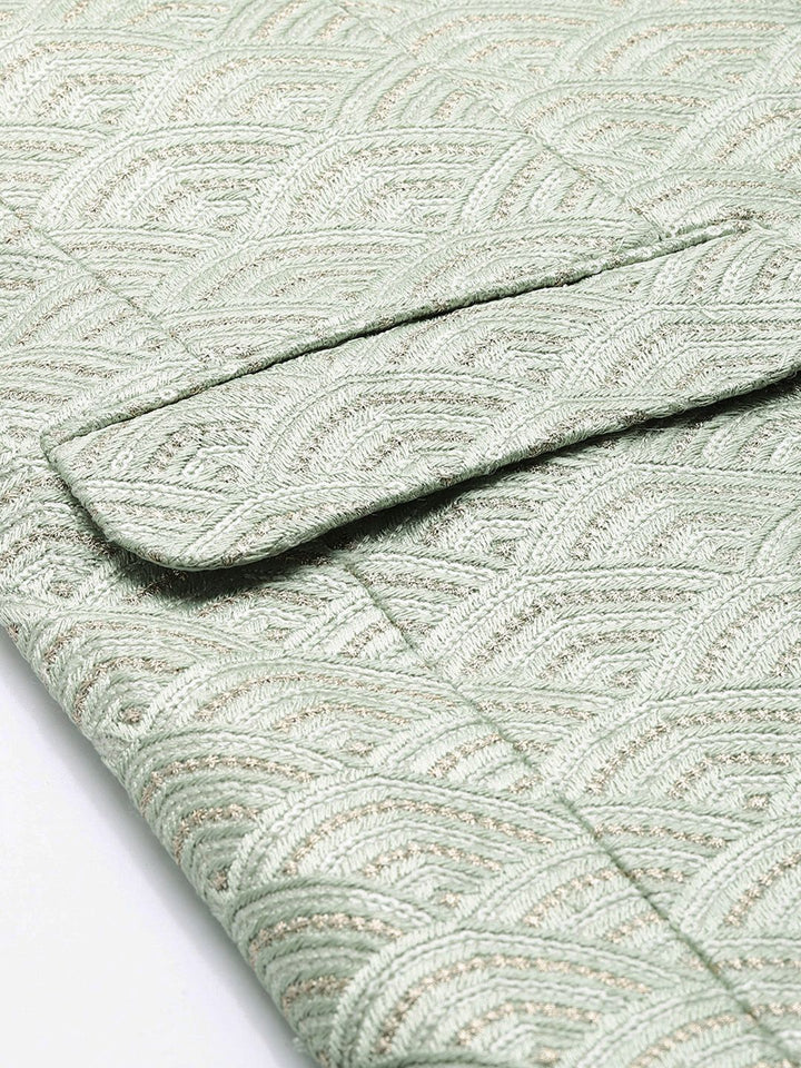House of Pataudi Single-Breasted Sequinned Blazers