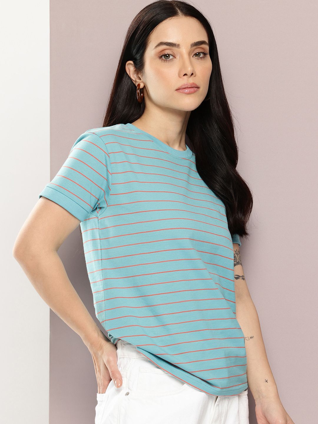 Dillinger Womens Short Sleeve Regular Yarn Dyed Tshirt