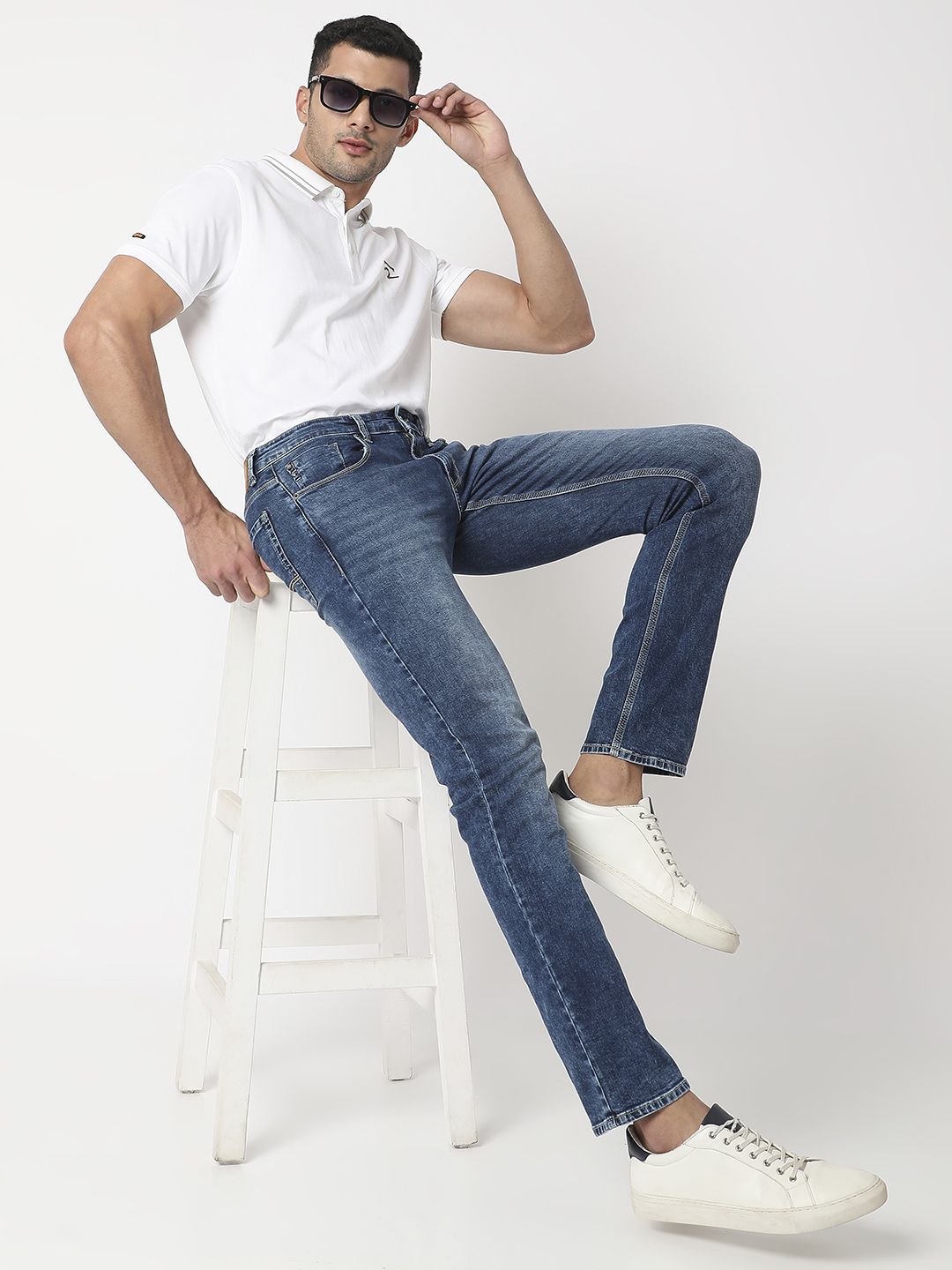 SPYKAR Polo Collar Slim Fit Pure Cotton T-shirt
