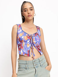 DressBerry Floral Frenzy Corset Crop Top