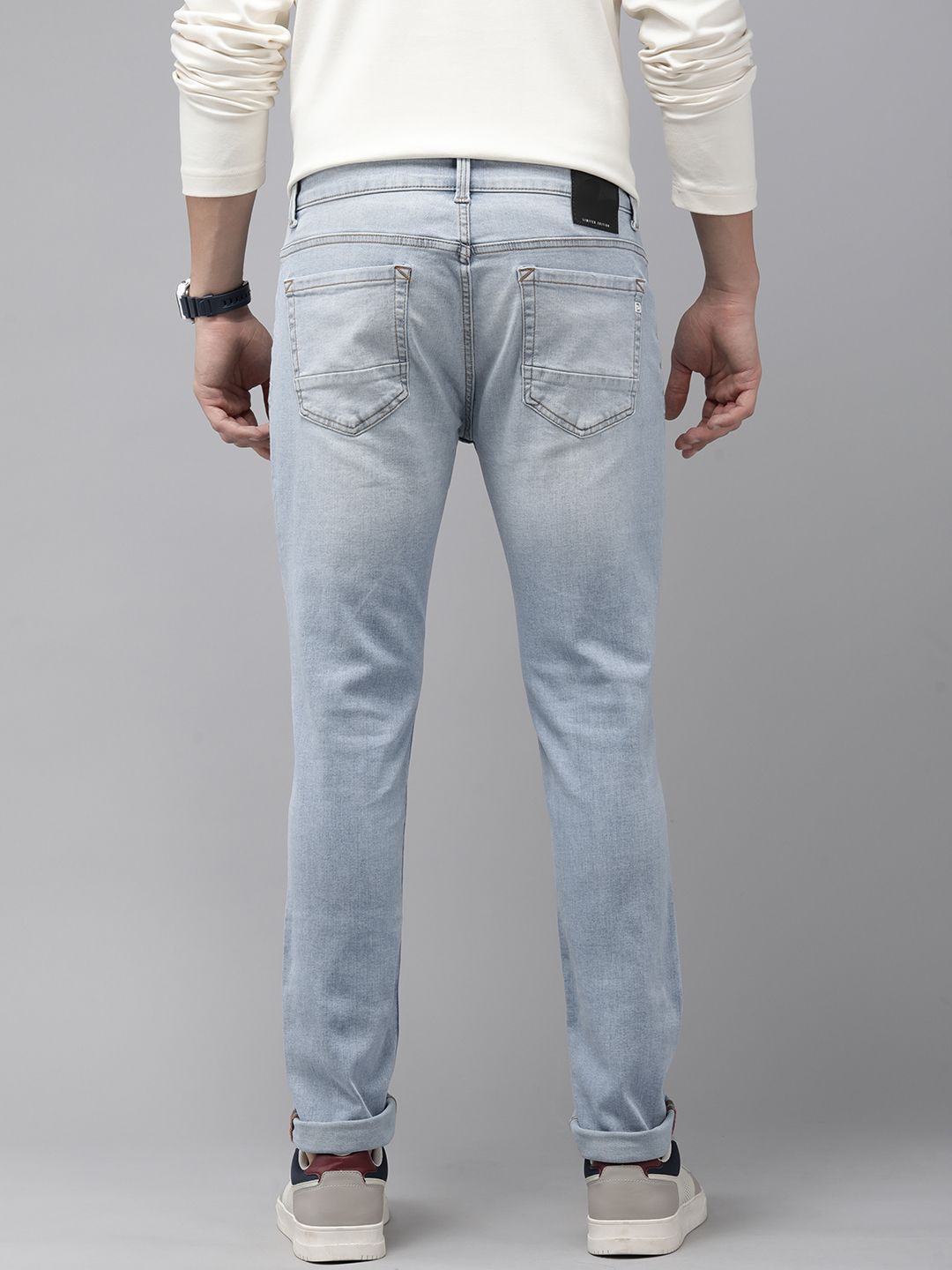 SPYKAR Men Skinny Fit Low-Rise Low Distress Light Fade Stretchable Jeans