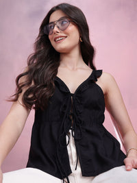 DressBerry Bow Front Ruffles Top