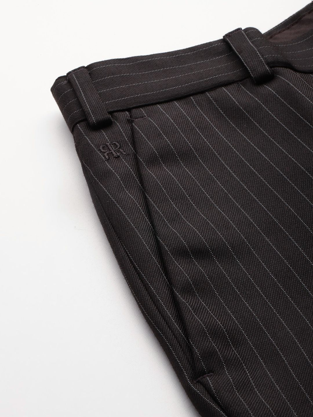 Raymond Men Striped Slim Fit Formal Trousers