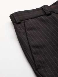 Raymond Men Striped Slim Fit Formal Trousers
