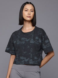 HRX by Hrithik Roshan Abstract Printed Yoga T-shirt